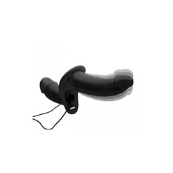 Power Pegger Double Strap-On Vibrator Black