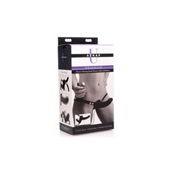 Power Pegger Double Strap-On Vibrator Black