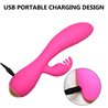 Magic Stick Rabbit Vibe with Pulsation Fuchsia