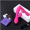 Magic Stick Rabbit Vibe with Pulsation Fuchsia