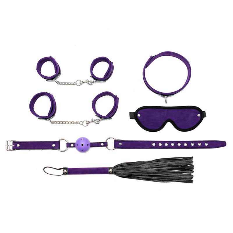 Rimba Bondage Play Complete Restraint Set Purple