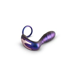 Black Hole Butt Plug with Penis/Testicles Ring with Remote Control USB