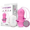 Hiibo Vibrating and Rotating Egg with Remote control USB Silicone Pink