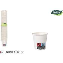 SET-50 VASO BLANCO CARTON 80CC ALGON