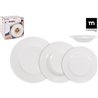 VAJILLA REDONDA 18PCS BLANCO ANETO MD