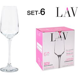 SET 6 COPAS CHAMPAGNE 230CC LAL