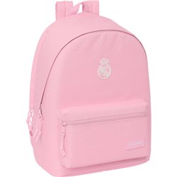 MOCHILA DOBLE PARA PORTATIL 15,6"+USB REAL MADRID CHICA ROSA