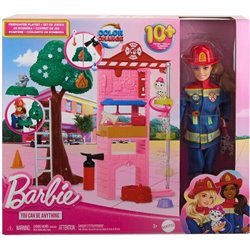 MUÑECA BOMBERA ESTACION DE BOMBEROS BARBIE