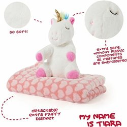 PELUCHE + MANTA SUAVE UNICORNIO TIARA 22CM