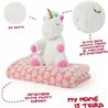 PELUCHE + MANTA SUAVE UNICORNIO TIARA 22CM