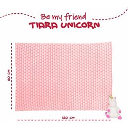 PELUCHE + MANTA SUAVE UNICORNIO TIARA 22CM