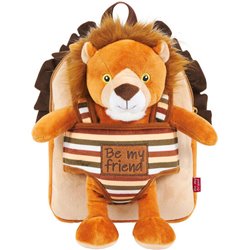 MOCHILA REVERSIBLE + PELUCHE LENNY LION 25CM