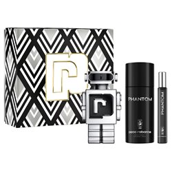 Paco Rabanne Phantom Eau de Toilette Spray 100ml Set 3 Pieces - unisex