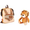 MOCHILA REVERSIBLE + PELUCHE LENNY LION 25CM