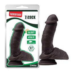 Dildo Dual Density Fashion Dude 18.5 x 4.3 cm Brown