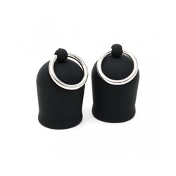 Nippe Suckers with Ring Silicone Black