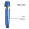 Vibrating Wand USB Silicone Blue