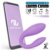 Couple Toy with App Flexible Silicone Lavender