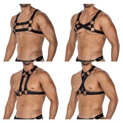 H4RNESS06 Chest Hrness 4WAY Black One Size