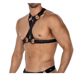 H4RNESS06 Chest Hrness 4WAY Black One Size