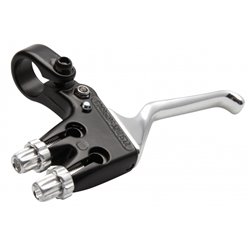 brake lever V-brake right 3-finger black / silver