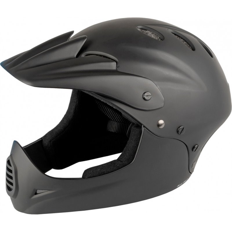 Downhill bicycle helmet unisex matte black size 58-61 cm