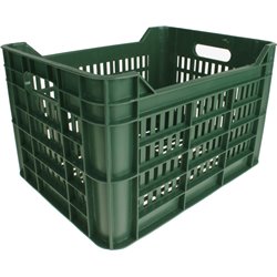 bicycle crate 30 liters 100% recycled plastic dark green