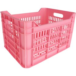 bicycle crate 30 liter plastic pink