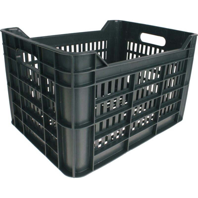 bicycle crate 30 liters 100% recycled plastic dark gray