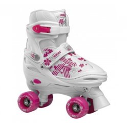 Quaddy 3.0 Roller Skates Girls White/Pink Size 38-41