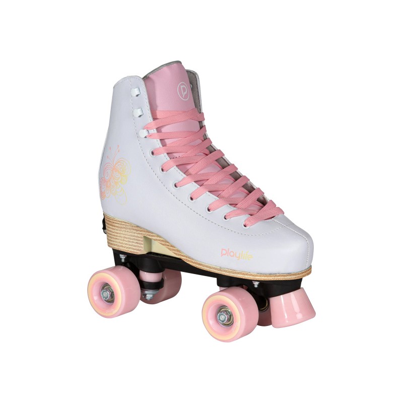 Classic adjustable roller skates junior white/pink size 31/34