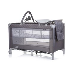 Luna Foldable Camping Cot with Changing Pad Ash Grey