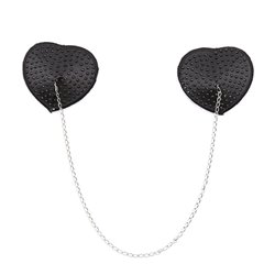 Nipple Covers with Metal Chain Black