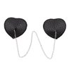 Nipple Covers with Metal Chain Black