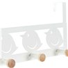 Door Coat Rack DKD Home Decor 8424001835553 Birds White Black Metal MDF Wood 28,5 x 9,5 x 16 cm (2 Units) (S3016417) - Teknashop