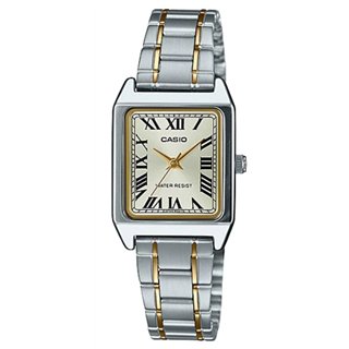 CASIO COLLECTION Mod. LADY TANK, ALLOY, SILVER&GOLD - CHAMPAGNE - WW.LTP-V007SG-9BUDF - Teknashop Ltd