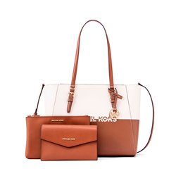 Women's Handbag Michael Kors CHARLOTE Brown 27 x 34 x 11 cm (S0384529) - Teknashop Ltd