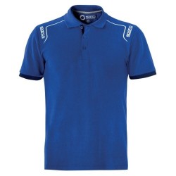 Men’s Short Sleeve Polo Shirt Sparco TECH STRETCH Blue XXL (S3721642) - Teknashop Ltd