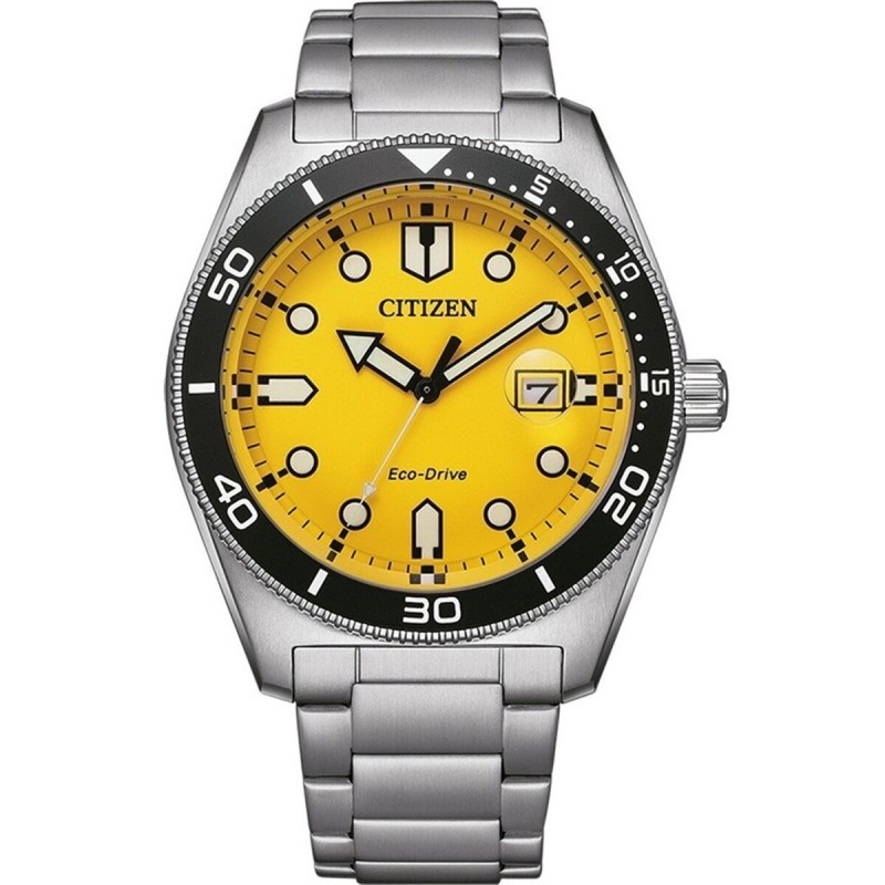 Men's Watch Citizen OF COLLECTION - MARINE 1760 ECO DRIVE - YELLOW Yellow Silver (Ø 43 mm) (S72105471)