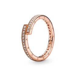 Ladies' Ring Pandora SPARKLING OVERLAPPING - RING - SIZE 52 (S72105781)