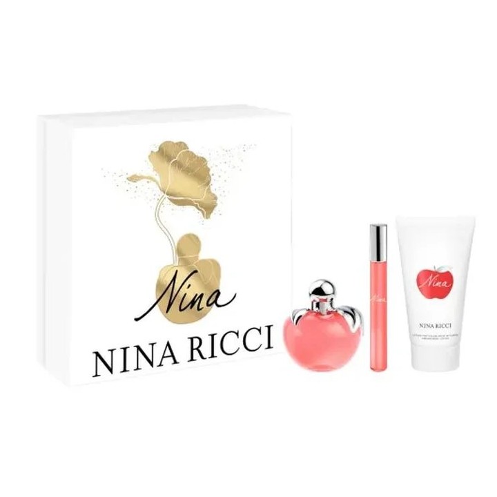 Nina Ricci Nina Eau De Toilette Spray 50ml Set 3 Pieces - woman - Teknashop Ltd