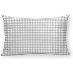 FUNDA DE ALMOHADA 100% ALGODÓN VICHY GRIS - Teknashop Ltd