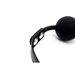 Silicone Ball Gag 4 cm Adjustable Black