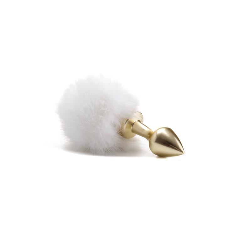 Bunny Tail Buttplug Gold