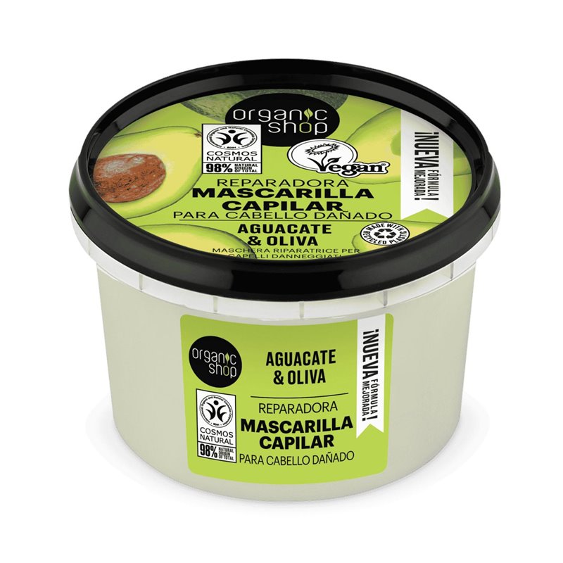 ORGANIC SHOP AGUACATE MASCARILLA CAPILAR CABELLO DAÑADO 250ML;UNISEX