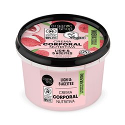 ORGANIC SHOP LICHI ROSA CREMA CORPORAL NUTRITIVA 250ML;MUJER