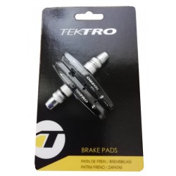 brake pads V-brake 72 mm black 2 pieces - Teknashop Ltd