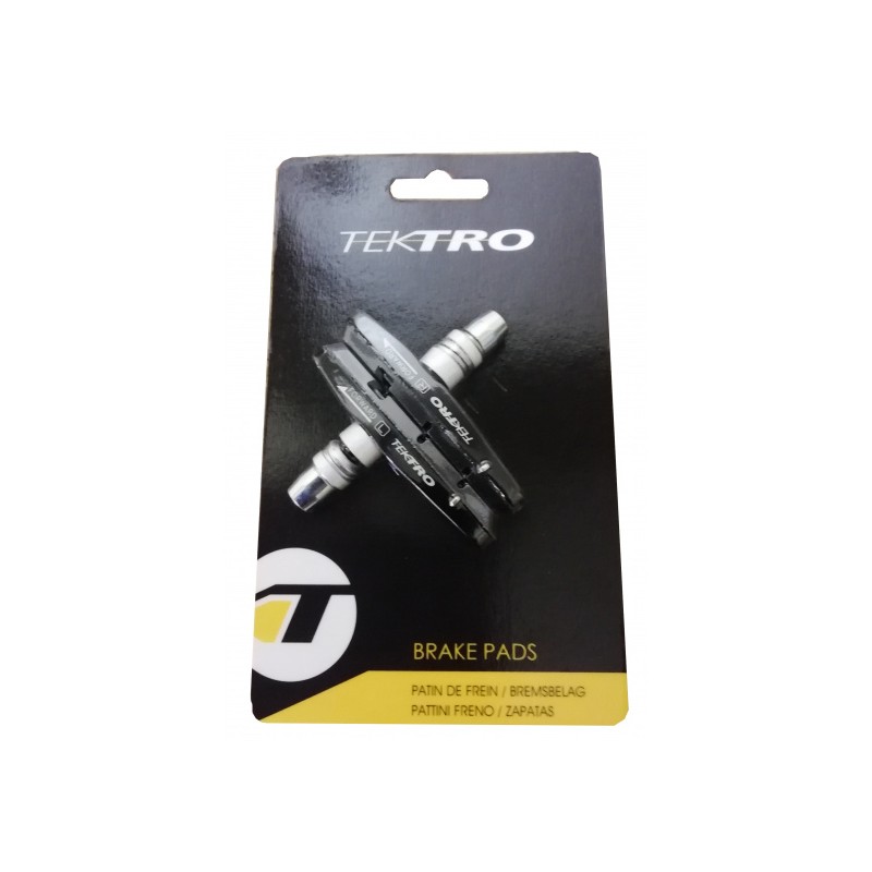 brake pads V-brake 72 mm black 2 pieces - Teknashop Ltd