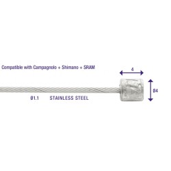 Gear inside cable Stainless steel 225 cm (6472) 100 pieces - Teknashop Ltd