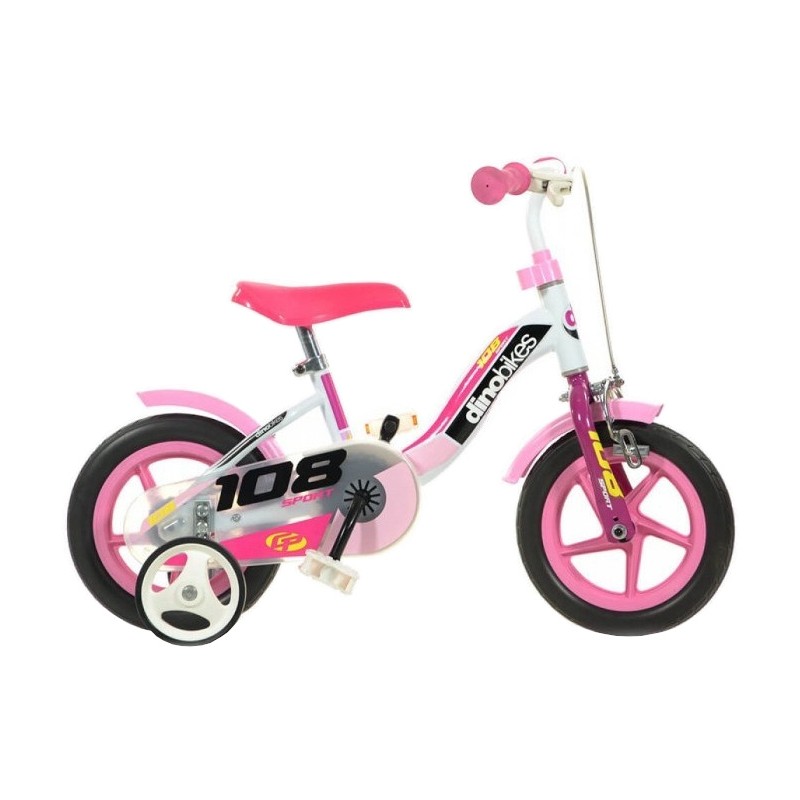 108 Sport 10 Inch 17 cm Girls Fixed Gear Pink/White